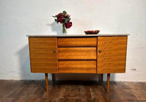 Gratis bezorging!Mid century retro vintage teak dressoir1960, Huis en Inrichting, Kasten | Dressoirs, Gebruikt, 100 tot 150 cm