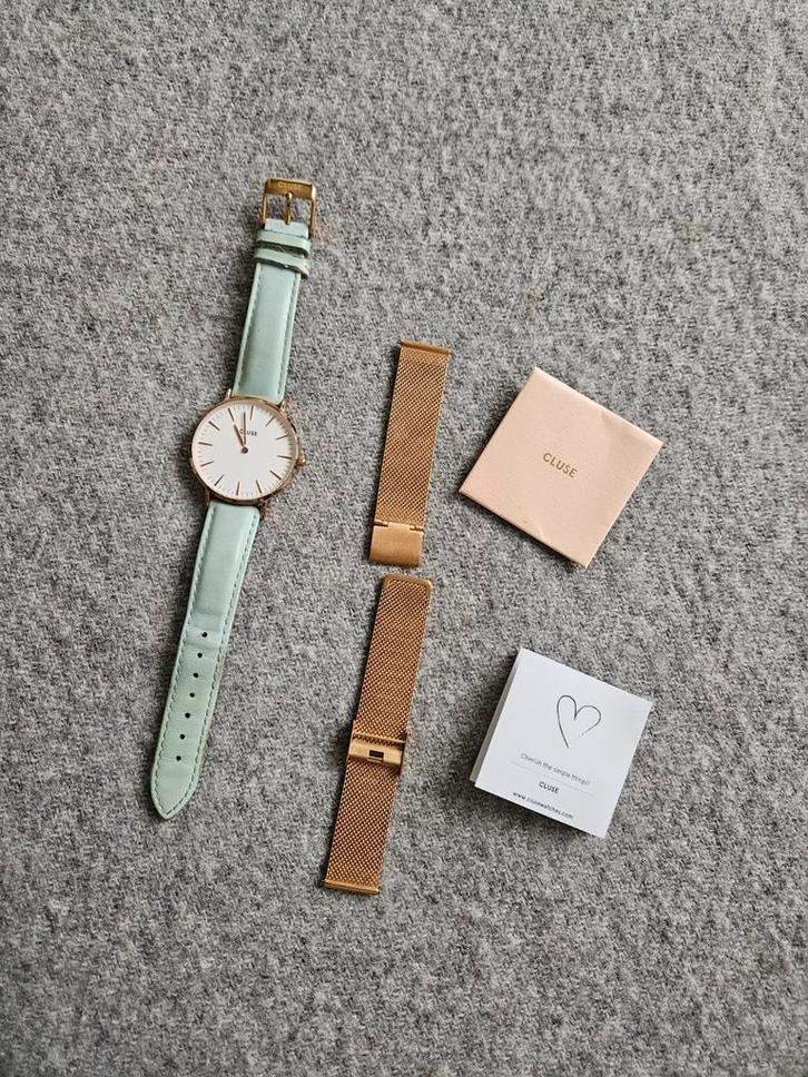 Cluse Dameshorloge met Extra Bandje, Sieraden, Tassen en Uiterlijk, Horloges | Dames, Gebruikt, Polshorloge, Overige merken, Overige materialen