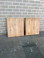 2 massief Eiken tafel bladen, 50 tot 100 cm, Eikenhout, Zo goed als nieuw, Tafelblad