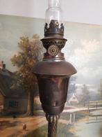 Antieke olielamp brons messing., Ophalen of Verzenden