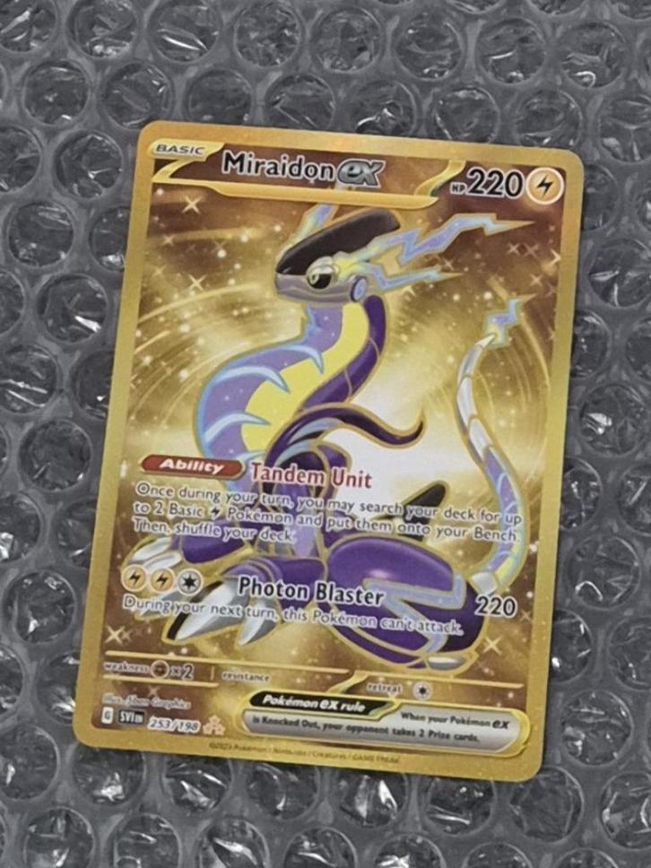 Miraidon ex 253/198 Scarlet & Violet Base Set Hyper Rare, Hobby en Vrije tijd, Verzamelkaartspellen | Pokémon, Zo goed als nieuw