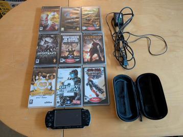 Sony PSP + 9 Games - Accu Vervangen beschikbaar voor biedingen