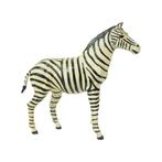 Vintage Zebra Papier Mache en Leer Beeld Sculptuur 30cm, Ophalen of Verzenden, Gebruikt, Dier