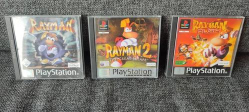 PS1: Rayman, Rayman 2, Rayman Rush, Spelcomputers en Games, Games | Sony PlayStation 1, Gebruikt, Platform, 1 speler, Vanaf 3 jaar