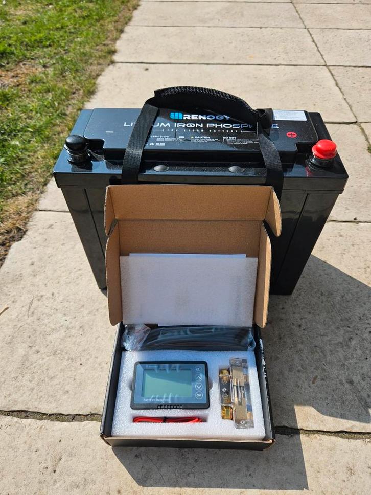 Renogy 12V 170Ah Lithium Accu + Batterijmonitor – NIEUW, Audio, Tv en Foto, Accu's en Batterijen, Nieuw, Oplaadbaar, Ophalen