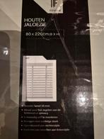 Houten jaloezie 80x220 cm - Nieuw in doos, Wit, Nieuw, Modern, 150 tot 200 cm