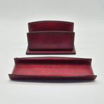 Leren brieven- en penhouder set, Antiek en Kunst, Antiek | Kantoor en Zakelijk, Ophalen of Verzenden