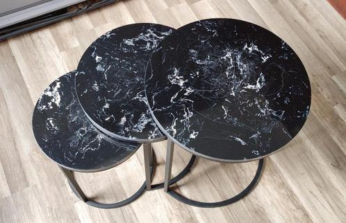 Set van 3 luxe Keramische Salontafels. modern elegant design, Huis en Inrichting, Tafels | Salontafels, Gebruikt, Minder dan 50 cm