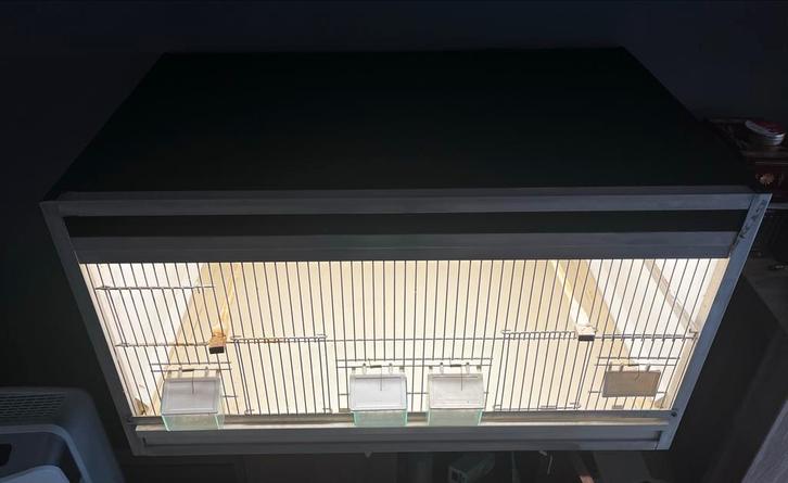 Zwarte kweek kooi, Dieren en Toebehoren, Vogels | Hokken en Kooien, Gebruikt, Broedkooi of Kweekkooi, Hout, Ophalen