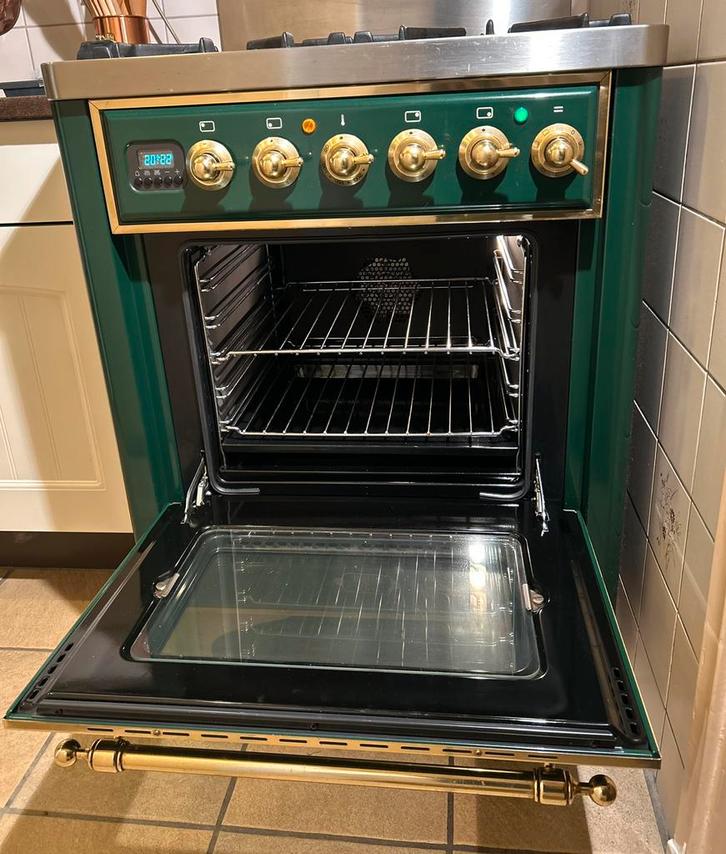 Borreti gasfornuis, Witgoed en Apparatuur, Fornuizen, Gebruikt, Vrijstaand, Gas, 5 kookzones of meer, 90 tot 95 cm, 60 cm of meer