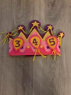 Verjaardagskroon Vilt Verstelbaar 3-5 Jaar, Ophalen of Verzenden, Nieuw, Feestartikel, Verjaardag