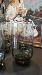 8 longdrink glazen van rookglas retro vintage, Overige typen, Gebruikt, Ophalen of Verzenden