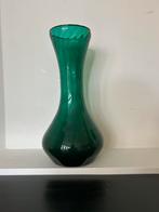 Groenblauwe vintage glazen vaas, Huis en Inrichting, Ophalen, Gebruikt, Overige kleuren, Glas