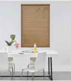 Zgan: Essentials houten jaloezie met privacysluiting, Ophalen, Bruin, 100 tot 150 cm, 50 tot 100 cm