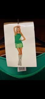 charleston carnaval jurk / set handschoenen, pruik en boa, Ophalen, Nieuw, Maat 42/44 (L), Carnaval