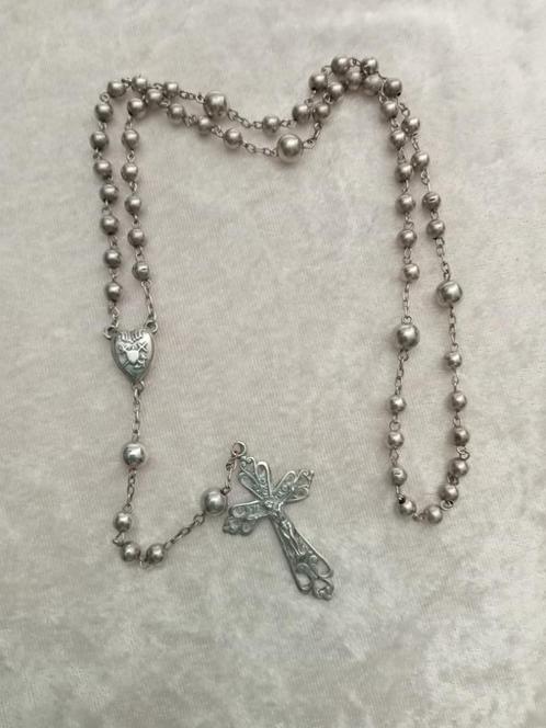 Mooie Antieke Zilveren Rozenkrans, Sieraden, Tassen en Uiterlijk, Antieke sieraden, Oorbellen, Zilver, Verzenden