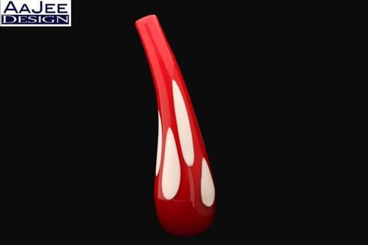 Mid century modern VAAS - Mondgeblazen - Vintage - 1950's, Huis en Inrichting, Woonaccessoires | Vazen, Zo goed als nieuw, Rood