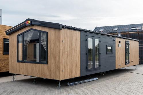 chalet stacaravan Lark Sylt airco wasmachine droger vaatwas, Caravans en Kamperen, Stacaravans, tot en met 4, Ophalen
