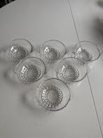 6 glazen schaatjes, Huis en Inrichting, Keuken | Servies, Ophalen of Verzenden, Overige stijlen, Glas, Schaal of Schalen