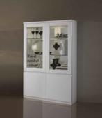 Vitrinekast Forever hoogglans wit zwart marmer ACTIE-, Huis en Inrichting, Nieuw, Glas, 25 tot 50 cm, Ophalen of Verzenden