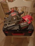 Ccs55 milwakee  zaagmachine met 9 ah, Ophalen, 70 mm of meer, Zo goed als nieuw, Afkortzaag