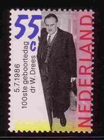 Nederland 1986 1358 Willem Drees, Postfris, Postzegels en Munten, Postzegels | Nederland, Ophalen of Verzenden, Na 1940, Postfris