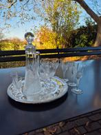 set kristallen portglazen en borrelglaasjes met karaf, Antiek en Kunst, Antiek | Glas en Kristal, Ophalen of Verzenden