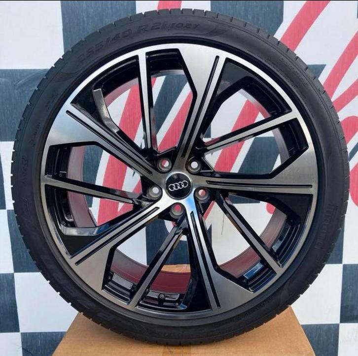 21 inch Audi SQ5 velgen 5x112 Q5 + pirelli P-zero, Auto-onderdelen, Banden en Velgen, Banden en Velgen, Zomerbanden, 21 inch, 255 mm