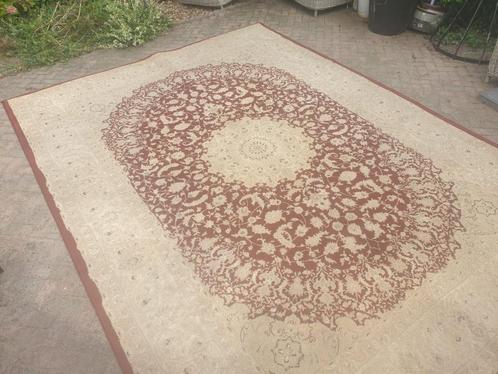Vintage wollen vloerkleed in lichte kleuren, Huis en Inrichting, Stoffering | Tapijten en Kleden, Gebruikt, 200 cm of meer, 200 cm of meer