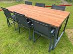 LIFE alvaro tuinset met 6 LIFE stoelen - antraciet met teak, Tuin en Terras, Tuinsets en Loungesets, Ophalen, Zo goed als nieuw