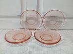 Roze vintage glazen schoteltjes, Arcoroc Frankrijk, Antiek en Kunst, Antiek | Glas en Kristal, Ophalen of Verzenden