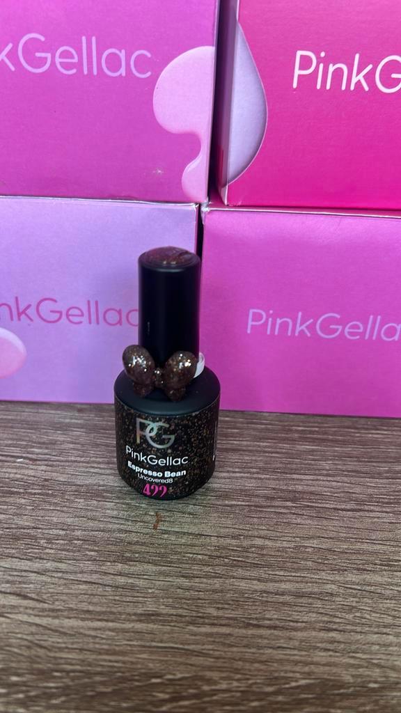 Pink Gellac Espresso Bean 422, Sieraden, Tassen en Uiterlijk, Uiterlijk | Cosmetica en Make-up, Zo goed als nieuw, Handen en Nagels