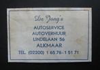 08-117 Alkmaar - De Jong's Autoservice Autoverhuur, Verzamelen, Suikerzakjes, Verzenden, Nederland