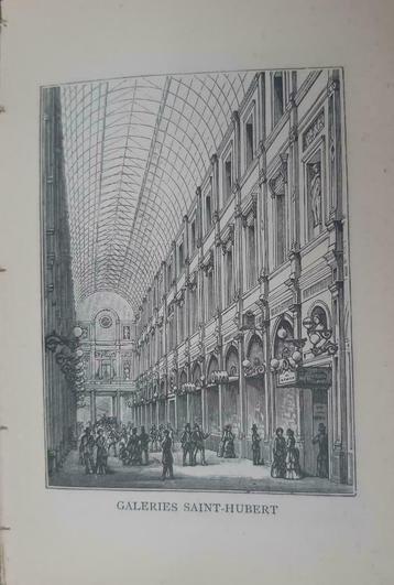 14 / Brussel Galeries Saint-Hubert. Houtgravure uit 1892 beschikbaar voor biedingen