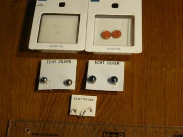 5 paar prachtige zilveren oorbellen beschikbaar voor biedingen