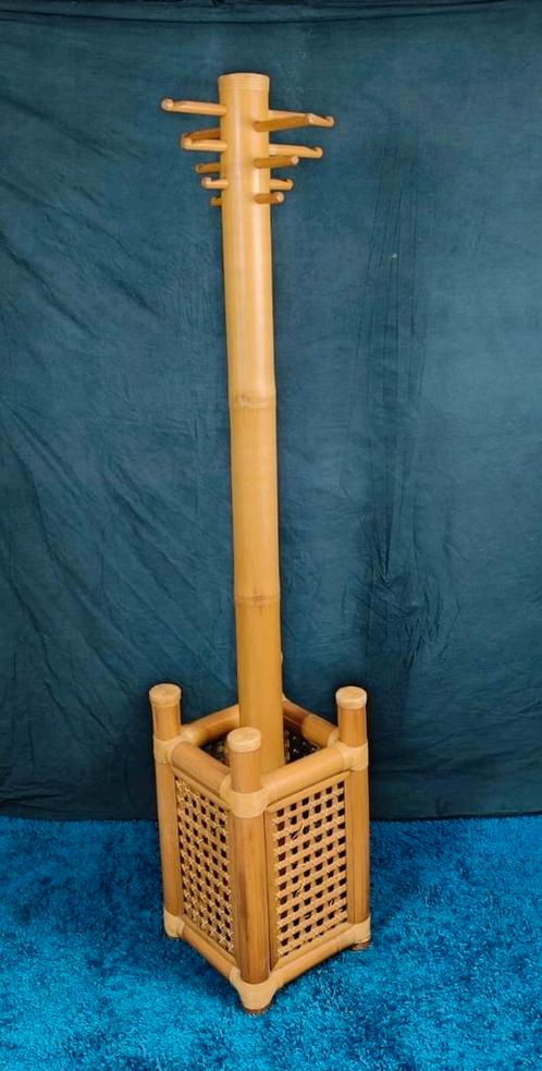 Staande vintage bamboe kapstok, Huis en Inrichting, Woonaccessoires | Kapstokken, Zo goed als nieuw, Staande kapstok, 150 tot 200 cm
