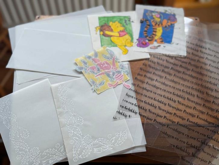 Gratis: enkele vellen perkamentpapier en transparantkaarten, Hobby en Vrije tijd, Knutselen, Materiaal, Ophalen of Verzenden