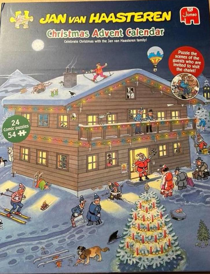 Jan van Haasteren Advent Kalender 2025, Hobby en Vrije tijd, Denksport en Puzzels, Gebruikt, Legpuzzel, 500 t/m 1500 stukjes, Ophalen of Verzenden