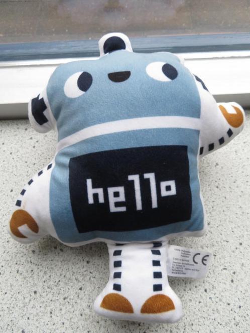 Robot knuffel van Zeeman HELLO soort kussentje, Kinderen en Baby's, Speelgoed | Knuffels en Pluche, Zo goed als nieuw, Overige typen