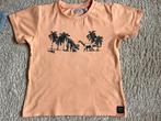 Oranje T-shirt met Dino Print - Dikje - Maat 104, Ophalen of Verzenden, Zo goed als nieuw, Dirkje, Jongen of Meisje