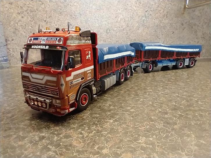 Tekno Volvo FH Ole Nielsen, Hobby en Vrije tijd, Modelauto's | 1:50, Zo goed als nieuw, Bus of Vrachtwagen, Tekno, Ophalen of Verzenden