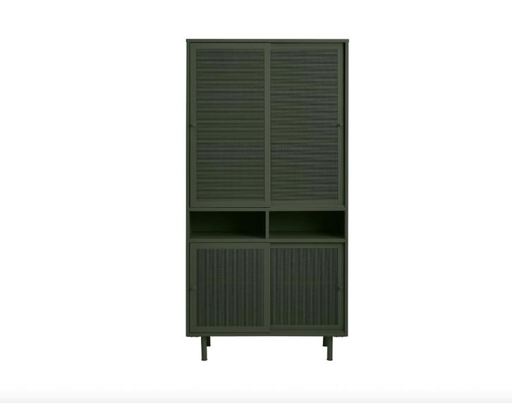 by fonQ Tibbe Opbergkast 180 cm Olijfgroen | Van €619, nu, Huis en Inrichting, Kasten | Wandmeubels, Nieuw, 150 tot 200 cm, 150 tot 200 cm