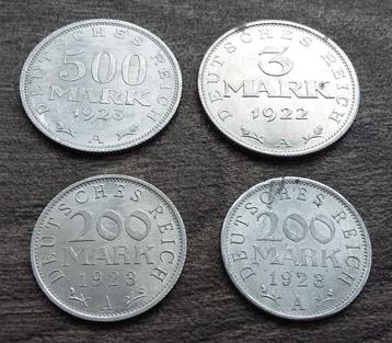 Jaar1922 Noodmunten Noodgeld Duitsland Crisis Oorlog Periode beschikbaar voor biedingen