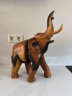 Massief houten olifant, Antiek en Kunst, Ophalen of Verzenden