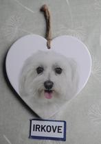 HARTJE MET MALTEZER * Schatje * / TEGEL met Hond *, Verzenden, Nieuw, Hond of Kat, Beeldje of Figuurtje