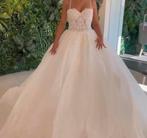 Sima Couture Bruidsjurk met Sluier & Accessoires, Kleding | Dames, Ophalen, Zo goed als nieuw, Wit, Trouwjurk