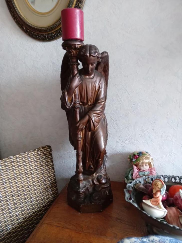 Prachtig groter beeld aartsengel MICHAEL, Antiek en Kunst, Antiek | Religie, Ophalen