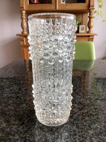 Vaas, glas, Sklo Union, candle wax, vintage  beschikbaar voor biedingen