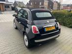 Fiat 500 1.2 Cabrio Automaat - 1e eigenaar - zeer netjes!, Auto's, Parkeersensor, 1242 cc, 4 cilinders, Zwart