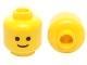 Lego Gezicht, 3x Yellow Minifigure, Head Standard Grin Patte, Ophalen of Verzenden, Nieuw, Losse stenen, Lego